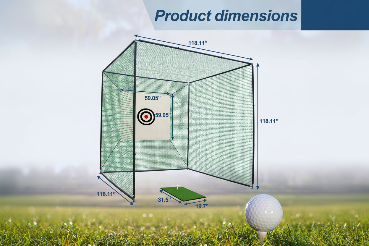 10X10X10FT Golf Practice Net Cage