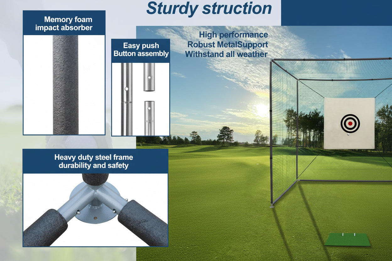 10X10X10FT Golf Practice Net Cage